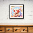 5D DIY Full Drill Square Diamond Painting Lovely Pig Cross Stitch Mosaic