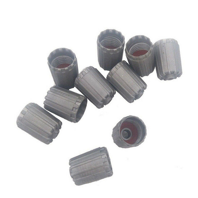 1 Set Plastic Gray Tire Valve Stem Caps TPMS Tire Cap with Gasket Universal Top