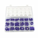 270pcs 18Sizes AC A/C System O-Ring Gasket Seals Washer Rapid Repair Kit Purple