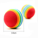 6Pcs/set Colorful Pet Soft Foam Rainbow Play Balls Cat Kitten Activity Toys Cute