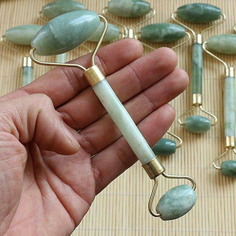 Natural Rose Quartz Facial Jade Stone Roller Massage Tool Face Massager New