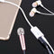3.5mm Audio headset mic splitter cable adapter for headset earphone phone ON