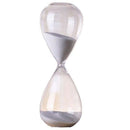 60 Min White Transparent Glass Hourglass Timer Creative Present Hourglass