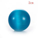 Blue Cat's eye Opal Natural Quartz Crystal Healing Round Stone Ball Sphere Decor