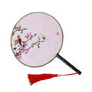 Women Fan Double-Sided Print Group Fan Ancient Classic Round Palace Dance F