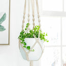 Braid Plant Hanger Indoor Outdoor Hanging Planter Basket Cotton Rope 4 Legs