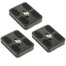 3pk PU 50 Universal QuickRelease Plate for Benro Arca Swiss Tripod Ball Head