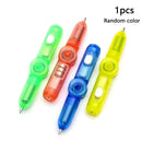 Spinner pen light fingertip ballpoint pen stress relief school gift station K5T3