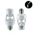 E27 Infrared PIR Motion Sensor LED Light Lamp Bulb Socket Holder Adapter K0F2