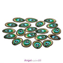 20pcs Peacock Eye Embroidered Cloth Iron On Patch Sew Motif Applique