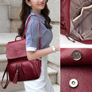 Soft Surface Pu Leather Tassel Solid Color Travel Bag Casual Fashion Travel