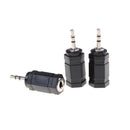 3pcs Black 2.5mm Male to 3.5mm Female Audio Stereo headphones  Adapter Plug J Kw