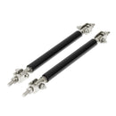 2pcs Adjustable Front Bumper Lip Splitter Strut Rod Tie Support Bars(Black)