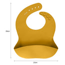 Adjustable Silicone Bib Baby Feeding Saliva Towel Burp Cloth Aprons (F) A