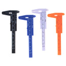 1x Mini sliding vernier caliper plastic measure ruler gauge double scale 80mm Cy