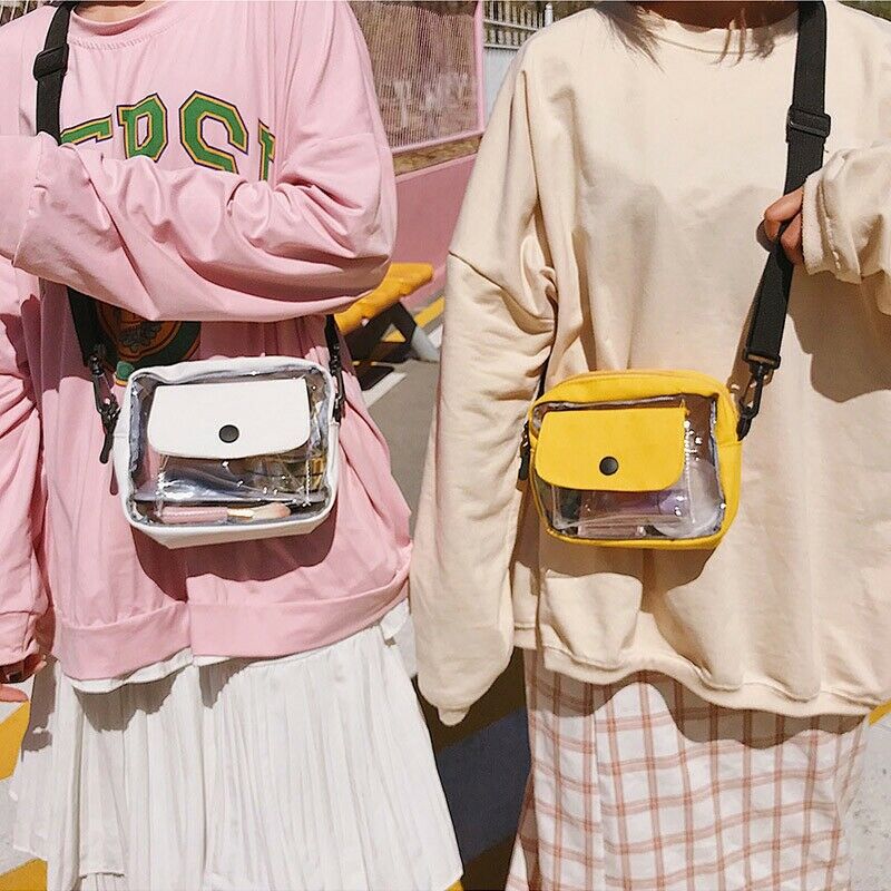 5X(Women Transparent Versatile Messenger Bag Shoulder Fashion Bag Crossbod X5F3)