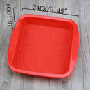 Silicone Square Cake Pan Tins Non-stick Baking Mould Bakeware Tray 26*5cm