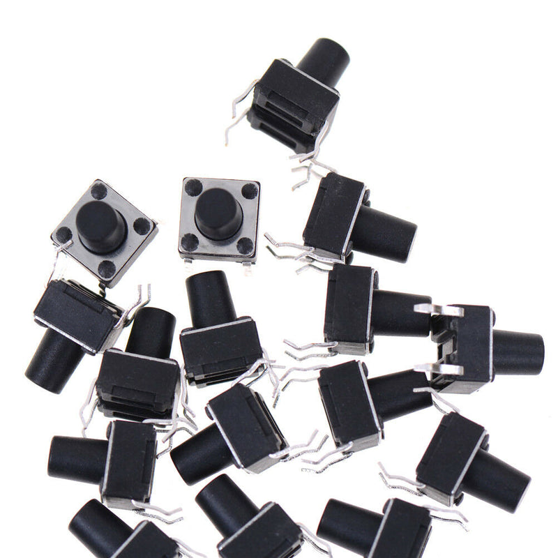 50X 6*6*8mm Tactile Push Button Switch Tact Switch Micro Switch 4-Pin hhA Sn