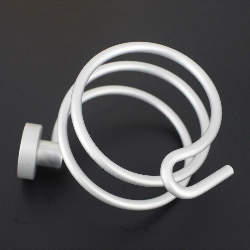 Chrome Wall Mounted Hair Dryer & Straighteners Holder Storage with Cabl VDP