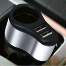 Dual USB Car Charger Adapter Safety Socket with Cigarette Lighter 3.1A 120W PAH