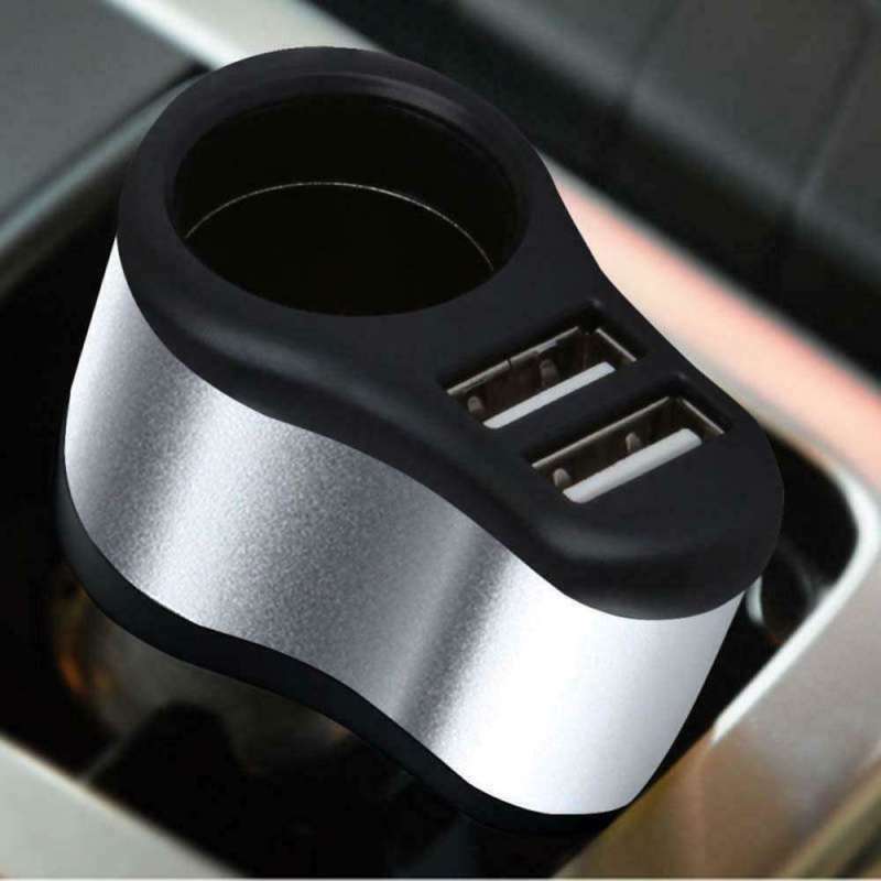 Dual USB Car Charger Adapter Safety Socket with Cigarette Lighter 3.1A 120W PAH