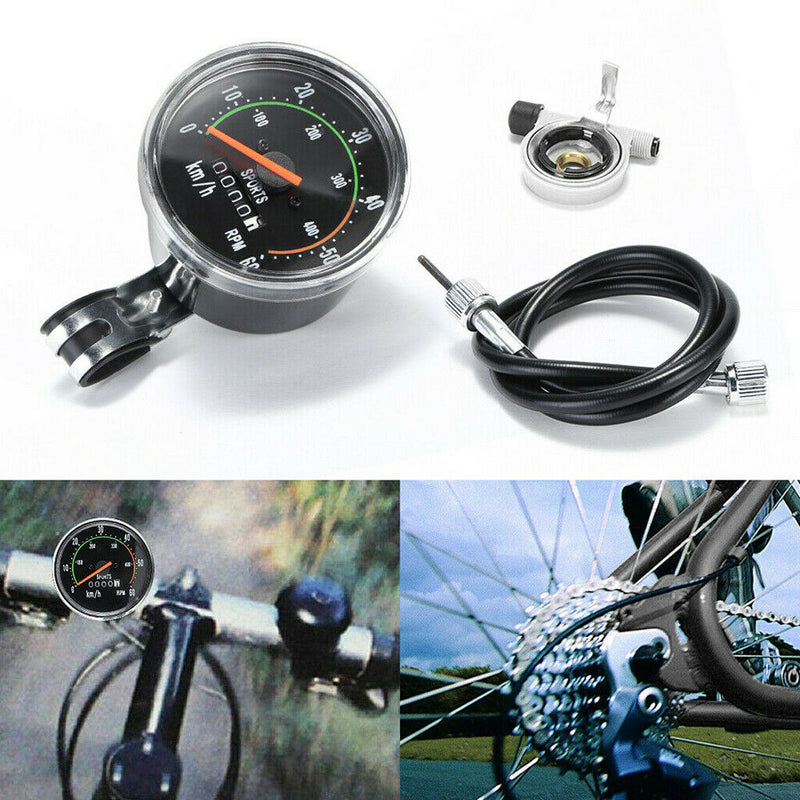Speedometer & Odometer w/Mounting Hardware for Motorized Bicycle Motor