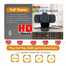W8 Full HD 1080P Webcam with Privacy Cover Dual Built-in Mic USB PC Web Camera