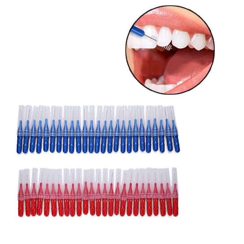 50pcs Dental Orthodontic Oral floss Interdental Brush Toothpick Teeth Cleaning