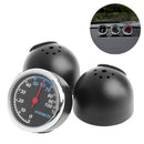 3Pcs Car Quartz Hygrometer Time Clock Temperature Thermometer Moisture Meter
