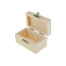 2PCS Unfinished Wood Treasure Chest Boxes for Weddings Crafts Kids Painting