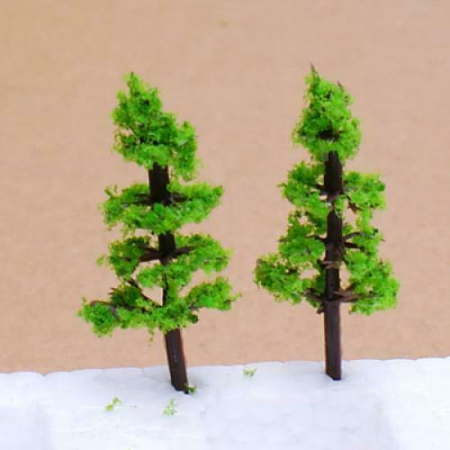 Set of 100 1:160-1:220 N Z Scale Mini Fir Tree Models for Street Garden Train
