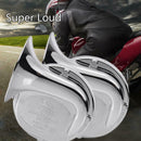 1Pair 12V 118dB Loud Dual Tone Electric Snail Air Horn Car Motorcycle Truck New
