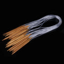 18 Sizes 2.0mm-10.0mm 80cm Bamboo Smooth Finish Circular Knitting Needles