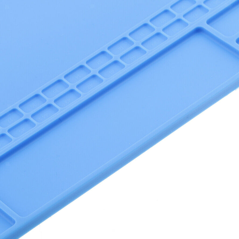 Silicone Heat Mat Insulation Kit Maintenance Desk Soldering Pad  Deep Blue