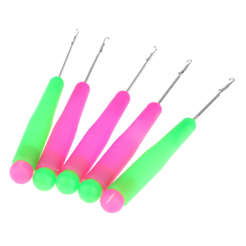 5 Plastic Handle Latch Hook Crochet Needle Puller for Canvas Mats Rug Craft