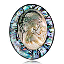 Natural Abalone Shell Cameo Brooch Pin  Banquet Weddings Brooch Bridal Gifts FT
