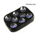 Universal 8 Suction Cup Black Motorcycle Rear Passenger Cushion Pillion Pa FSW