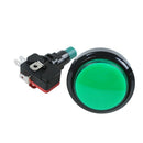 12V DC LED Light Illuminated Green Round Momentary Push Button Switch 1 NO  N5I2