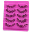 5 Pairs Makeup Eye Lashes Extension False Eyelashes pink Back Box G1S3