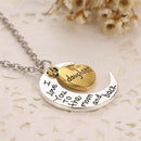 Necklace Fashion Women Elegant Love Moon Letters Daughter Crystal Pendant N
