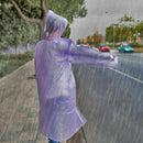 New Emergency Disposable Rain Coat Raincoats Hood Poncho Travel Hiking O4U9