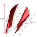 4pcs Red Car Front Bumper Lip Splitter Spoiler Plastic Easy Installation