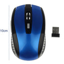 2.4GHz Wireless Cordless Optical Mouse Mice with USB Receiver Blue for Laptop bs