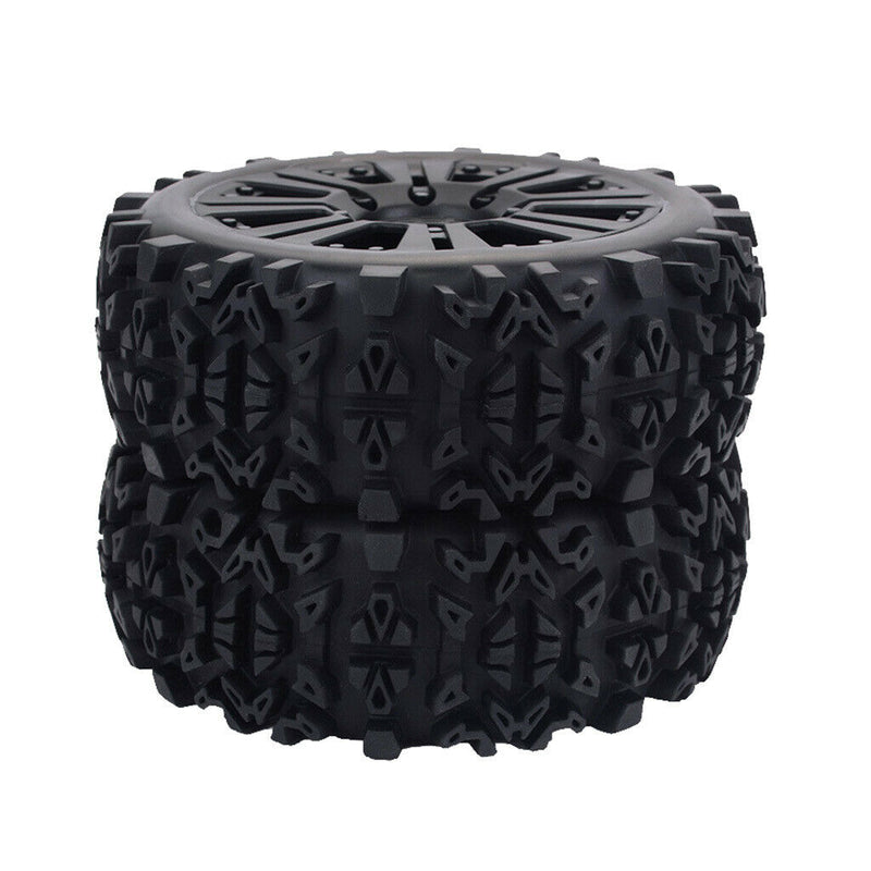 4pcs RC Tires and Wheel Rims Set Foam Inserts 12mm Hub for 1/8 Scale on Road