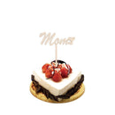 Wooden Love Hearts MOM Design Cake Toppers Sticks for Mother's Day Gifts