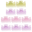 Set Of 10 Plastic Small Hair Claw Clip Butterfly Design Bull Dog Hair Clip