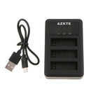 3-Channel USB Battery Charger with LCD Display for Gopro Hero 4 Sport Camera and