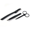 3x Professional Stainless Steel Eyebrow Cutter Eyebrow Scissors Eyebrow Knif BX