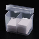 2 Grids Transparent Plastic Cotton Swab Storage Box Nail Towel Holder Organizer
