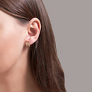 5pcs/Set Simple Butterfly Rhinestone Necklace Studs Earrings Women Jewelry
